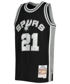 Alternative view of Tim Duncan San Antonio Spurs Youth 1998/99 Hardwood Classics 75th Anniversary Diamond Jersey