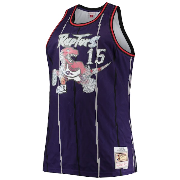 Vince Carter Toronto Raptors Big & Tall 1998/99 NBA 75th Anniversary Diamond Swingman Jersey - Purple - Image 2