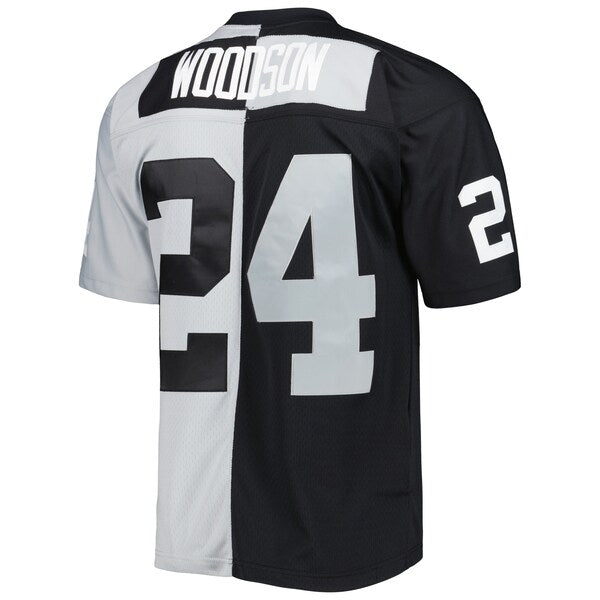 Charles Woodson Las Vegas Raiders 1998 Split Legacy Replica Jersey - Black/Silver - Image 3