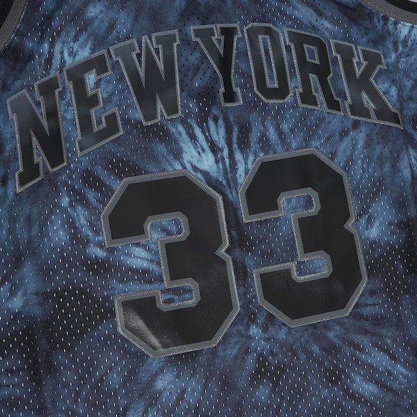 Patrick Ewing New York Knicks Hardwood Classics 1991/92 Tie-Dye Swingman Jersey - Black - Image 4