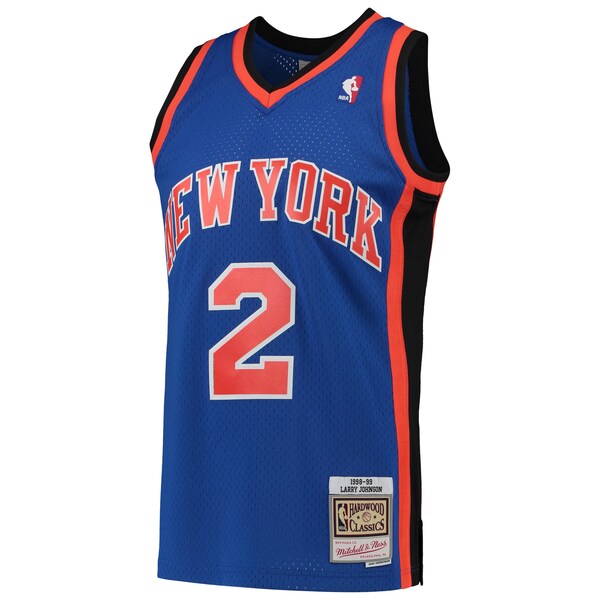 Larry Johnson New York Knicks 1998/99 Hardwood Classics Swingman Jersey - Blue - Image 2