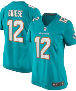 Alternative view of Bob Griese Miami Dolphins Nike Women's Game Retired Player Jersey - Aqua/White