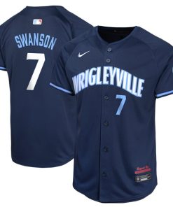 Dansby Swanson Chicago Cubs Nike Youth City Connect Limited Player Jersey - Navy