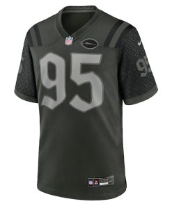 Alternative view of Quinnen Williams New York Jets Nike 2025 Rivalries Collection Game Jersey - Gotham Green
