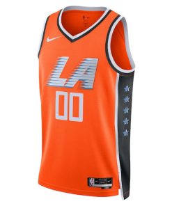 Alternative view of LA Clippers Nike Unisex 2025/26 City Edition Swingman Custom Jersey - Orange