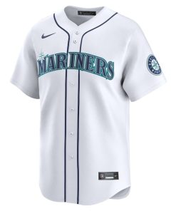 Alternative view of Seattle Mariners Nike Home Limited Custom Jersey - White