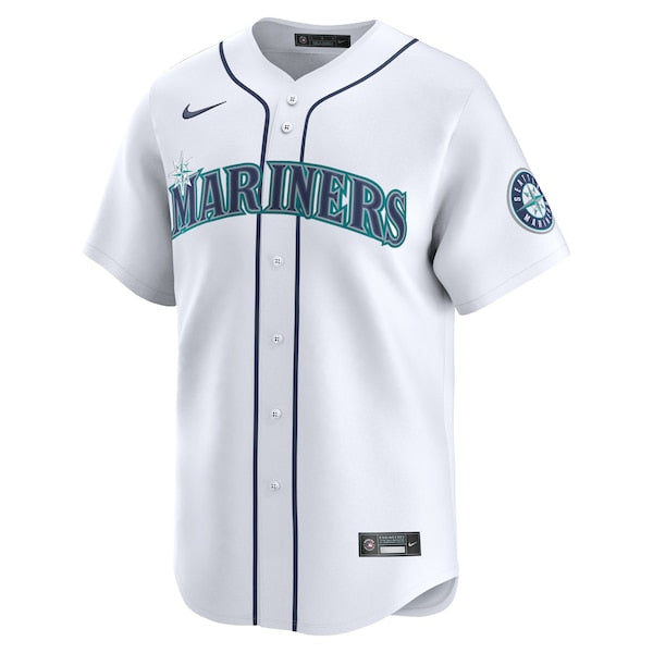 Seattle Mariners Nike Home Limited Custom Jersey - White - Image 2