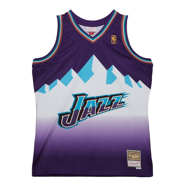 Utah Jazz 1996-97 Hardwood Classics Swingman Jersey - Purple - Image 2