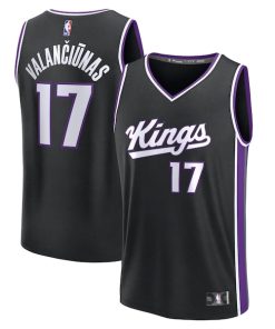 Jonas Valan?i¨±nas Sacramento Kings  Youth Fast Break Replica Player Jersey - Black - Icon Edition