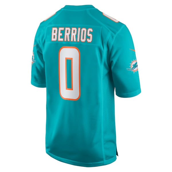 Braxton Berrios Miami Dolphins Nike Game Jersey - Aqua - Image 3