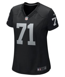 Alternative view of Justin Herron Las Vegas Raiders Nike Women's Team Game Jersey -  Black