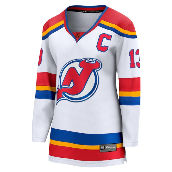 Nico Hischier New Jersey Devils Women's Captain Patch Special Edition 2.0 Breakaway Player Jersey - White - Image 2