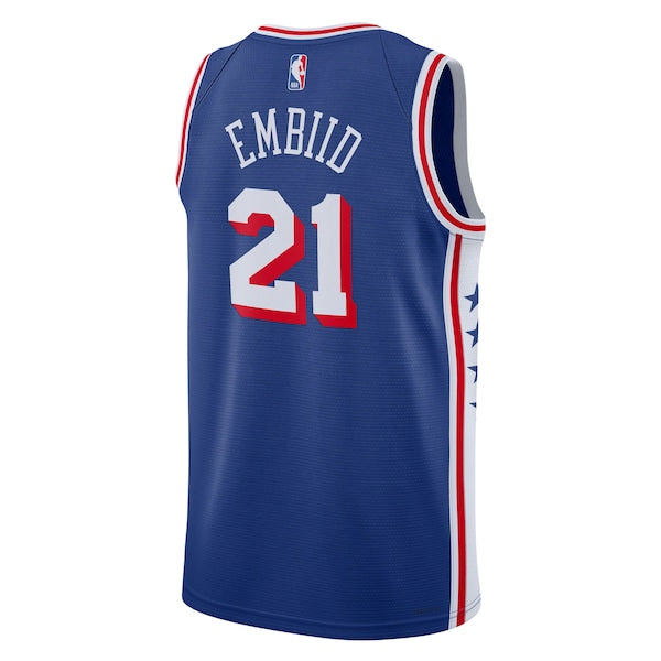 Joel Embiid Philadelphia 76ers Nike Youth Swingman Jersey - Icon Edition - Royal - Image 3
