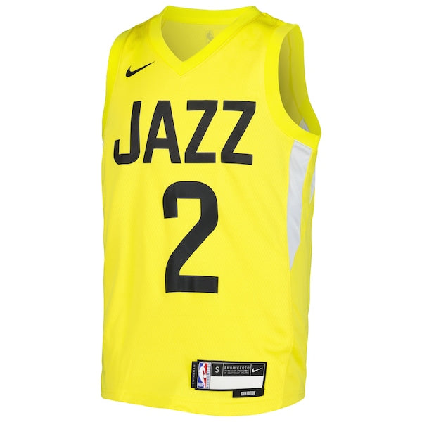 Collin Sexton Utah Jazz Nike Youth Swingman Jersey - Icon Edition - Yellow - Image 2