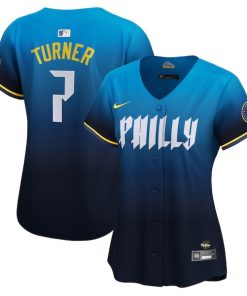 Trea Turner Philadelphia Phillies Nike Women's 2024 City Connect Limited Player Jersey - Blue