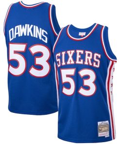 Darryl Dawkins Philadelphia 76ers 1976/77 Hardwood Classics Swingman Jersey - Royal
