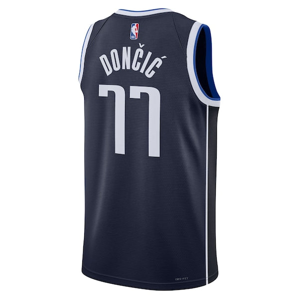 Luka Don?i? Dallas Mavericks Jordan Brand Unisex Swingman Jersey - Statement Edition - Navy - Image 3