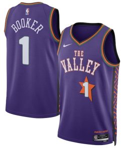 Devin Booker Phoenix Suns Nike Unisex 2024/25 Swingman Player Jersey - City Edition - Purple