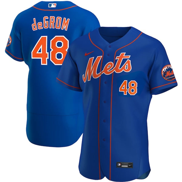 Jacob deGrom New York Mets Nike Alternate Authentic Player Jersey - Royal/White - Image 2