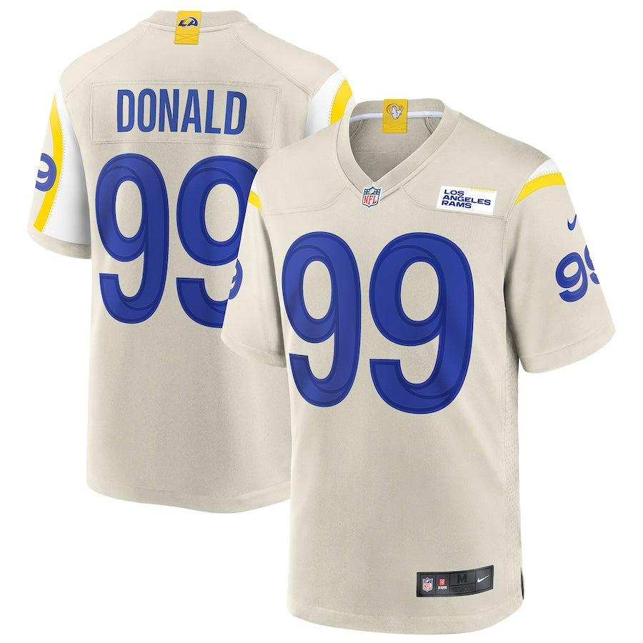 Aaron Donald Los Angeles Rams Nike Alternate Game Jersey - White/Cream - Image 5