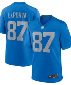 Sam LaPorta Detroit Lions Nike Alternate Game Jersey -  Blue