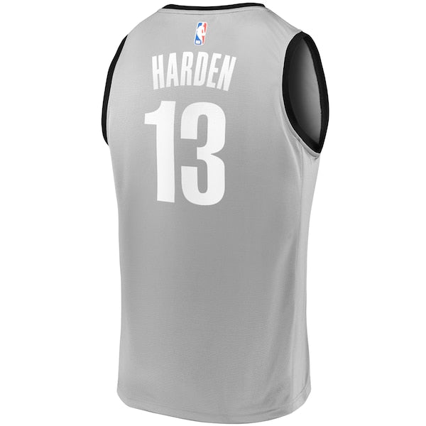 James Harden Brooklyn Nets Fast Break Replica Jersey Charcoal - Statement Edition/White - Image 4