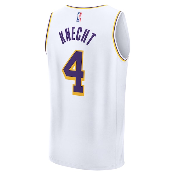 Dalton Knecht Los Angeles Lakers Youth Fast Break Replica Player Jersey - Association Edition - White - Image 3