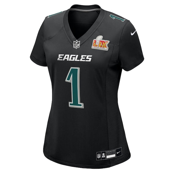 Jalen Hurts Philadelphia Eagles Nike Women's Super Bowl LIX Fashion Game Player Jersey - Carbon Black - Image 2