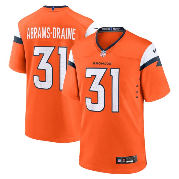 Kris Abrams-Draine Denver Broncos Nike Team Game Jersey - Orange - Image 2