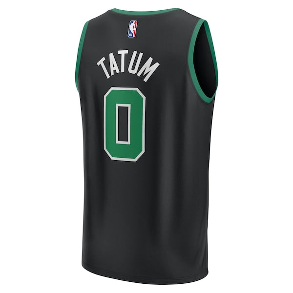 Jayson Tatum Boston Celtics Fast Break Replica Player Jersey - Statement Edition - Black - Image 3
