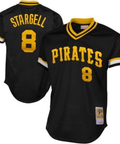 Willie Stargell Pittsburgh Pirates 1982 Authentic Cooperstown Collection Mesh Batting Practice Jersey - Black