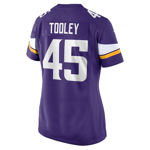 Max Tooley Minnesota Vikings Nike Women's Team Game Jersey - Purple - Image 3