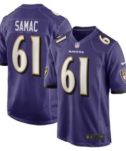 Nick Samac Baltimore Ravens Nike Team Game Jersey -  Purple