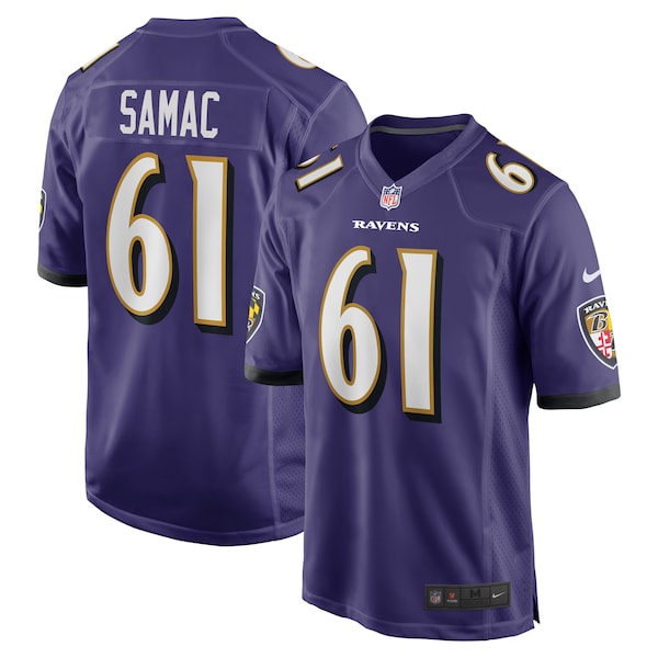 Nick Samac Baltimore Ravens Nike Team Game Jersey - Purple