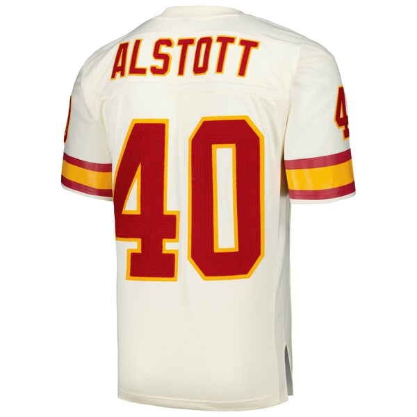 Mike Alstott Tampa Bay Buccaneers Chainstitch Legacy Jersey - Cream - Image 4