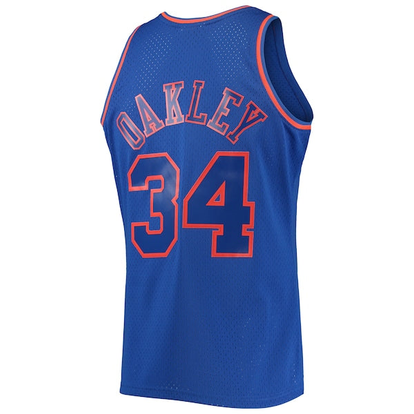 Charles Oakley New York Knicks 1996/97 Hardwood Classics Swingman Jersey - Blue - Image 3