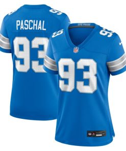 Alternative view of Josh Paschal Detroit Lions Nike Women's Team Game Jersey -  Blue