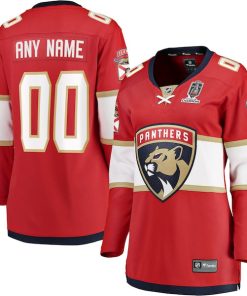 Florida Panthers  Women's 2025 Stanley Cup Champions Breakaway Custom Jersey - Red