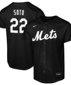 Juan Soto New York Mets Nike  Youth Lights Out Replica Player Jersey - Black