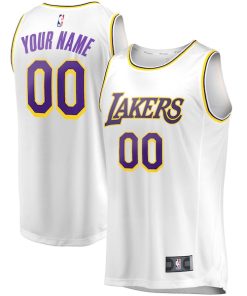 Los Angeles Lakers  Youth Fast Break Replica Custom Jersey - Association Edition - White