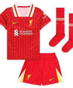 Liverpool Nike Preschool 2024/25 Home Replica Stadium Kit Set - Red