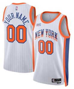 New York Knicks Nike Unisex 2024/25 Custom Swingman Jersey - City Edition - White