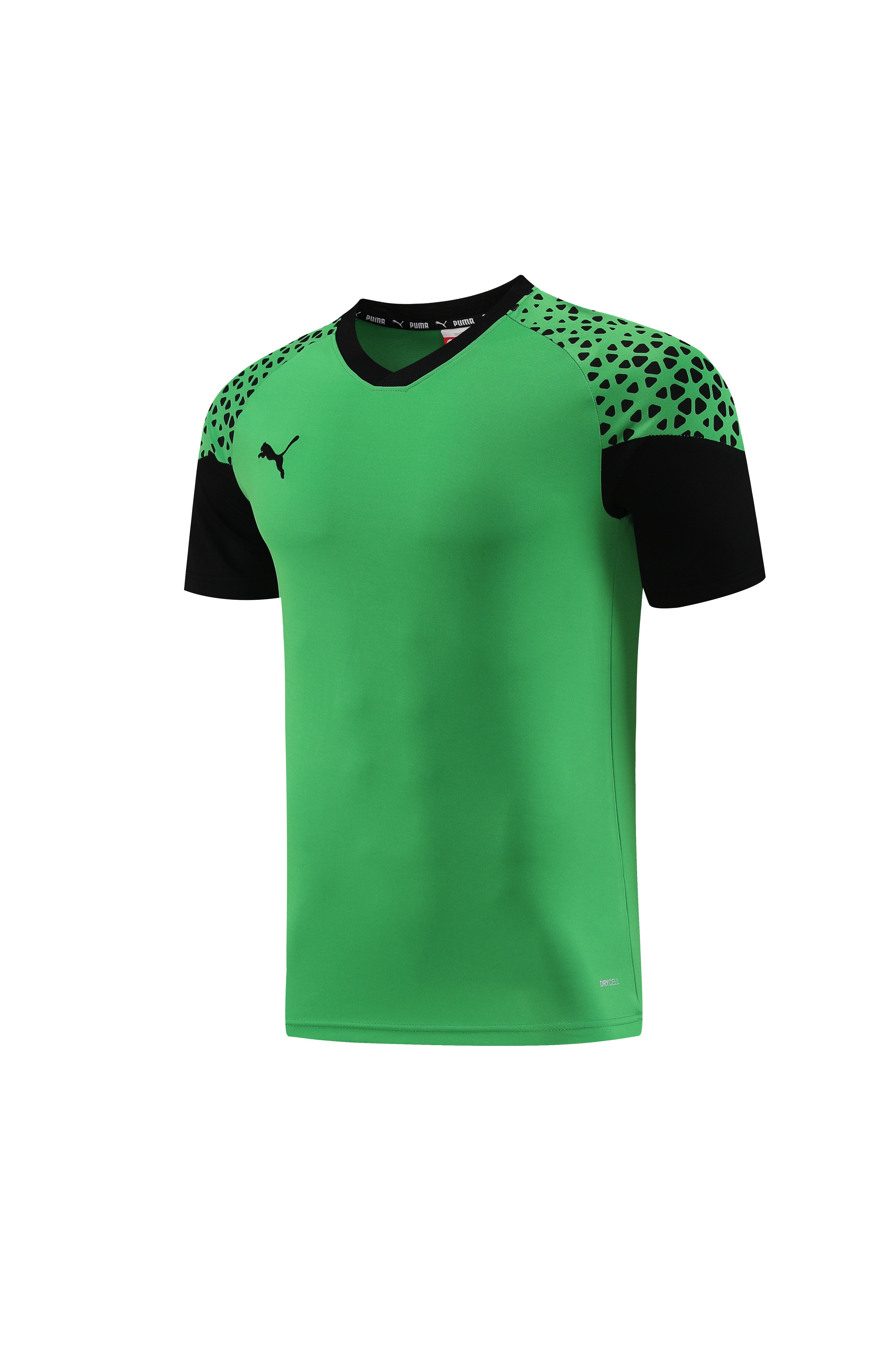 Puma Short Sleeve Training Jersey Set-PD02- Avocado Green/Black - Image 3