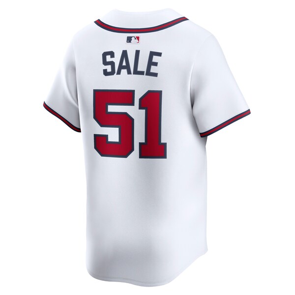 Chris Sale Atlanta Braves Nike Home Limited Player Jersey - White - Image 3