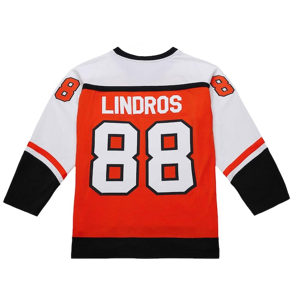 Eric Lindros Philadelphia Flyers 1996-97 Power Play Jersey - Orange/White - Image 2