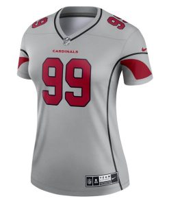 Alternative view of J.J. Watt Arizona Cardinals Nike Women's Inverted Legend Jersey - Gray