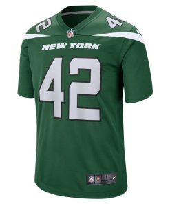 Alternative view of Thomas Hennessy New York Jets Nike Game Jersey - Gotham Green
