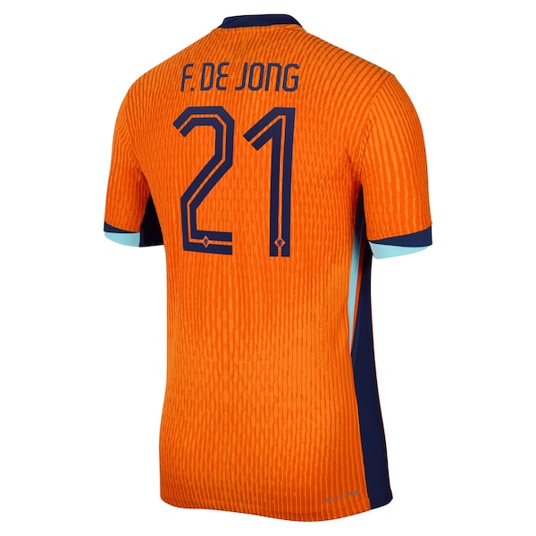 Frenkie de Jong Netherlands National Team Nike 2024 Home Authentic Jersey - Orange - Image 3