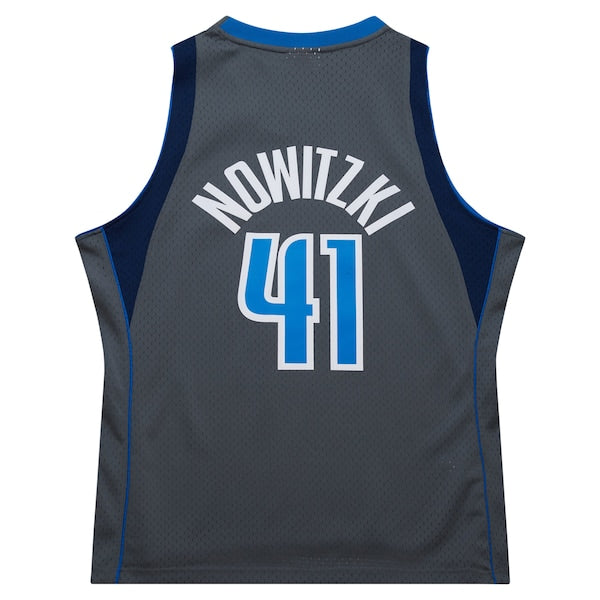 Dirk Nowitzki Dallas Mavericks 2003/04 Hardwood Classics Swingman Jersey - Gray - Image 3