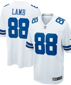 Alternative view of CeeDee Lamb Dallas Cowboys Nike Game Team Jersey - White/Navy
